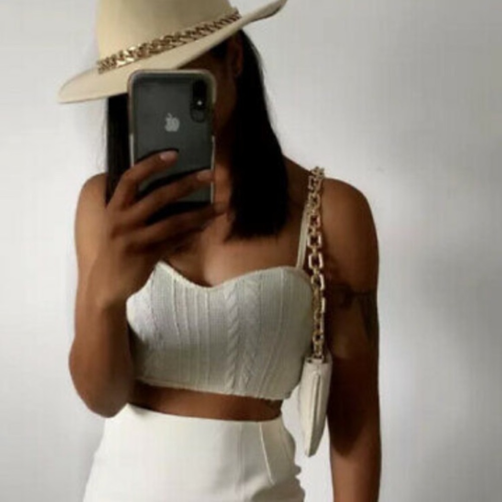 Zara Cable Knit Crop Top